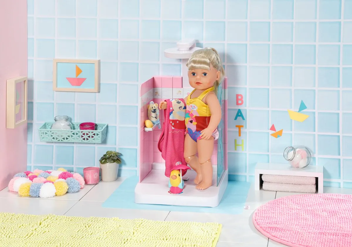 Baby Born Douche Poppenmeubel 830604 - Roze - afbeelding 6 van 6