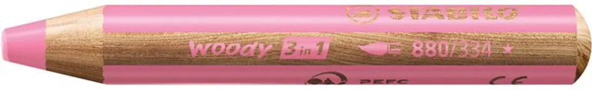 STABILO Woody 3-in-1 Potlood Roze - 5 Stuks