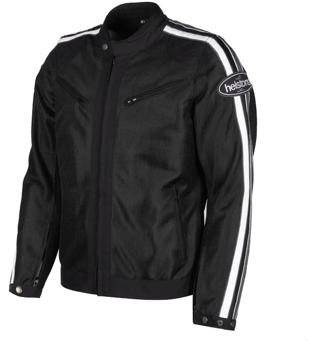Helstons Pace Air Mesh Fabric Jas Zwart Wit Grijs