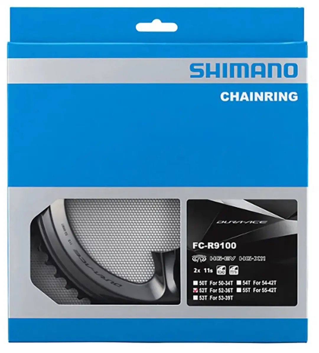 Shimano Dura-Ace FC-R9100 Kettingblad 53T 110mm - 11-Speed - Zwart
