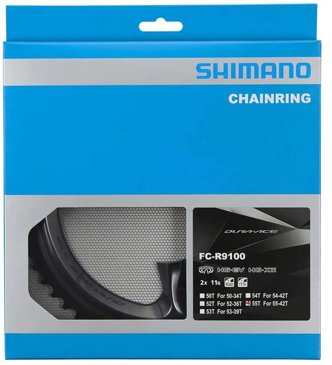 Shimano Dura Ace R9100 Kettingblad 55T - Zwart - afbeelding 3 van 5