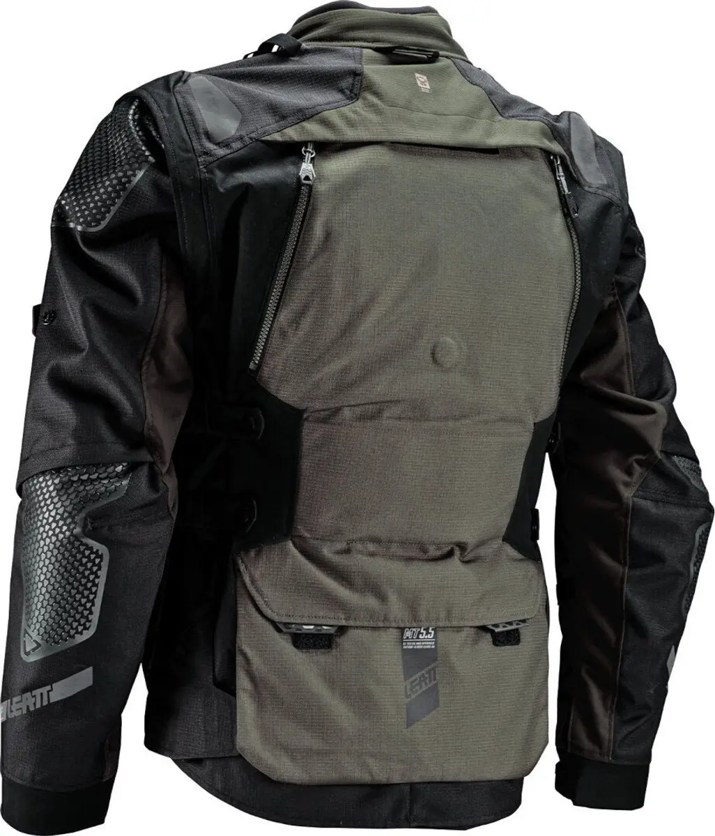 Leatt ADV MultiTour 5.5 Waterdichte Textieljas - L - Zwart/Olijf