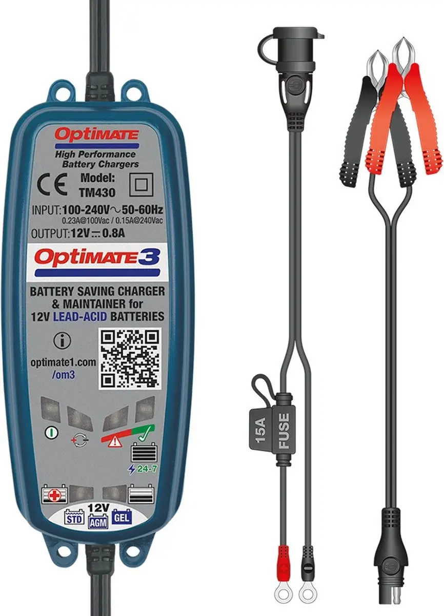Tecmate Optimate 3 TM430 Acculader 12V