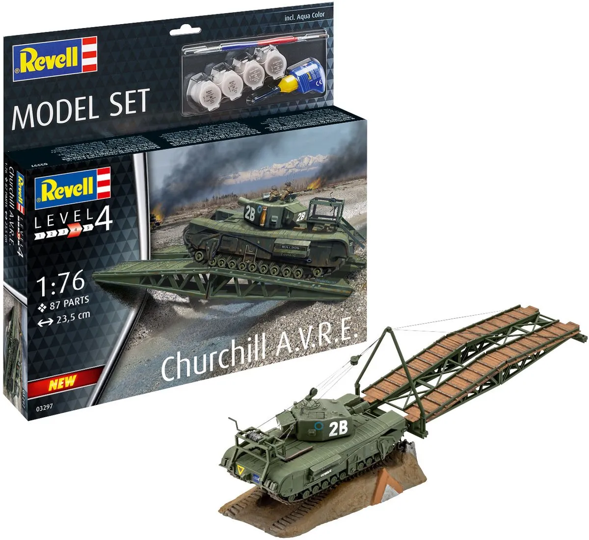 Revell 63297 Churchill A.V.R.E. Modelbouwpakket 1:76