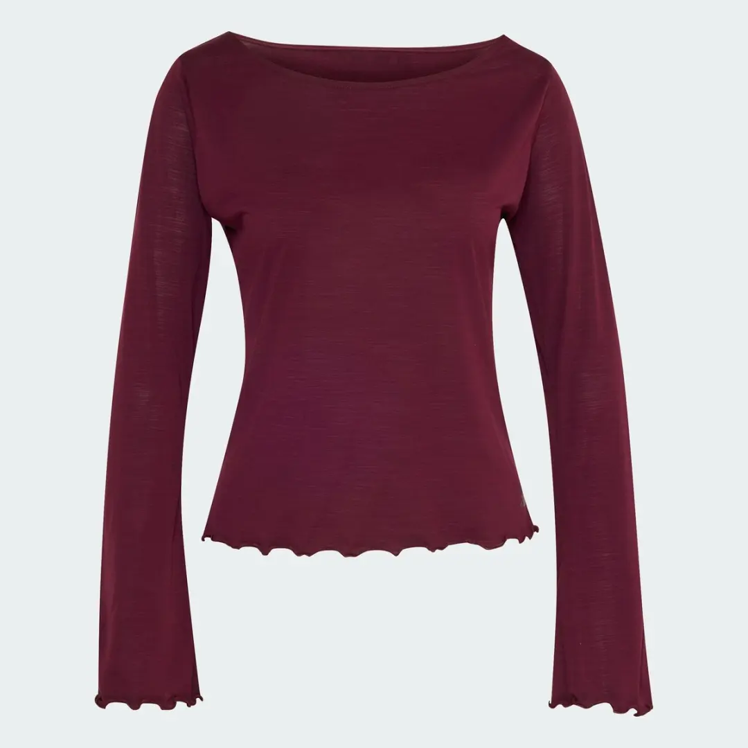 Adidas Performance Motion T-Shirt Lange Mouwen KV4046 - Bordeaux - afbeelding 2 van 6