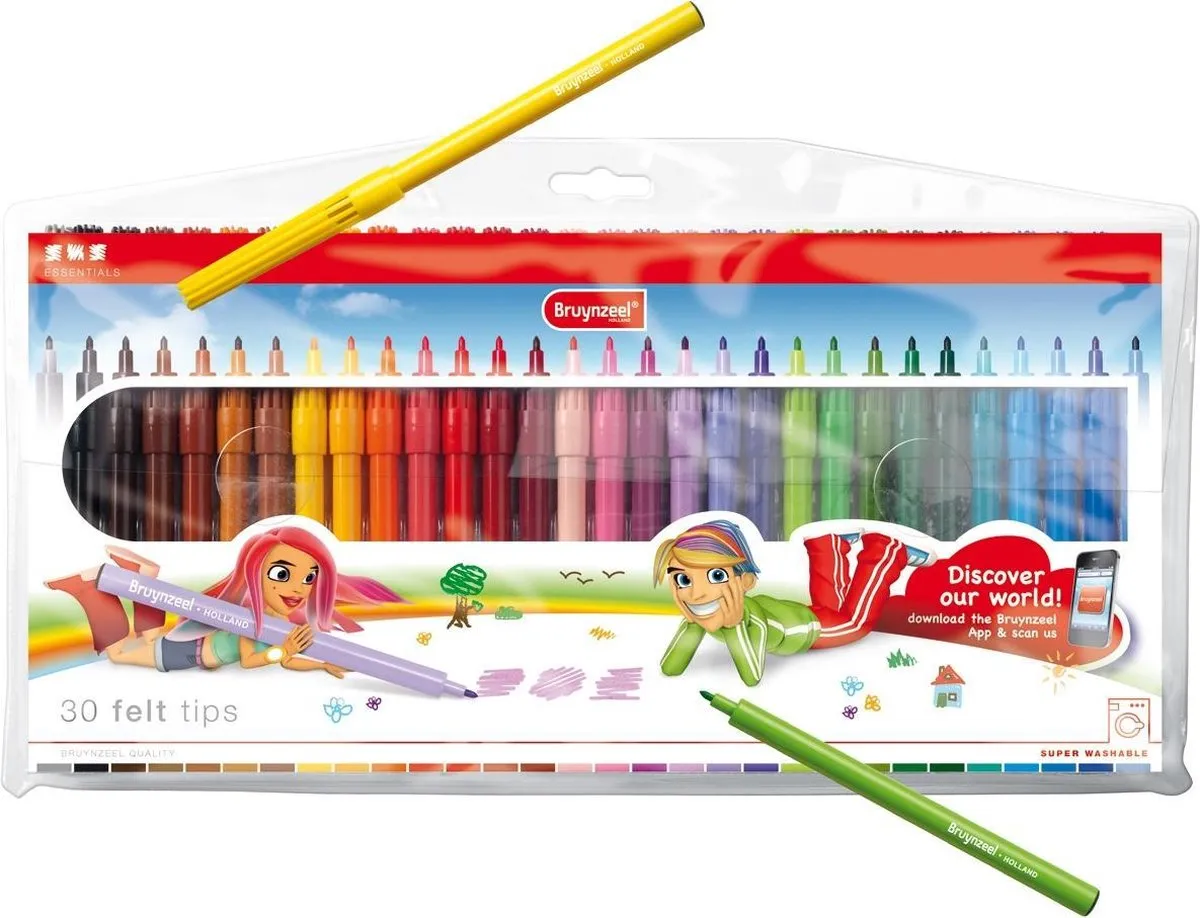 Bruynzeel Inspiring Young Viltstiften 30 Stuks - Assorti