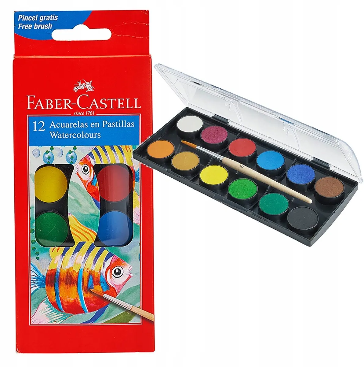 Faber-Castell Aquarelverfset 12 Kleuren