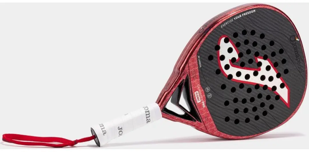 Joma Tournament Pro Iconic Padelracket L2 - Rood/Zwart - afbeelding 2 van 6