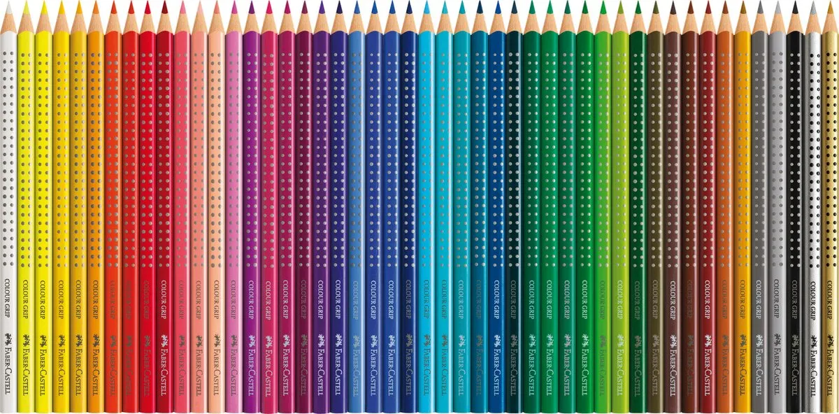 Faber-Castell Grip Kleurpotloodset 48 Stuks - A3 Schetsboek Gratis