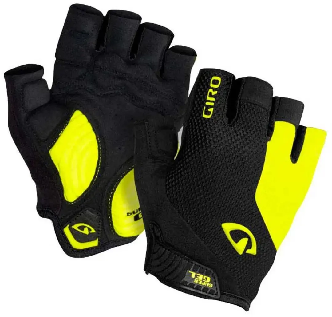 Giro Strade Dure Supergel Handschoenen - S - Zwart/Geel