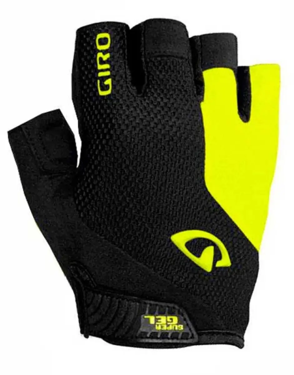 Giro Strade Dure Supergel Handschoenen, zwart/geel Handschoenmaat S