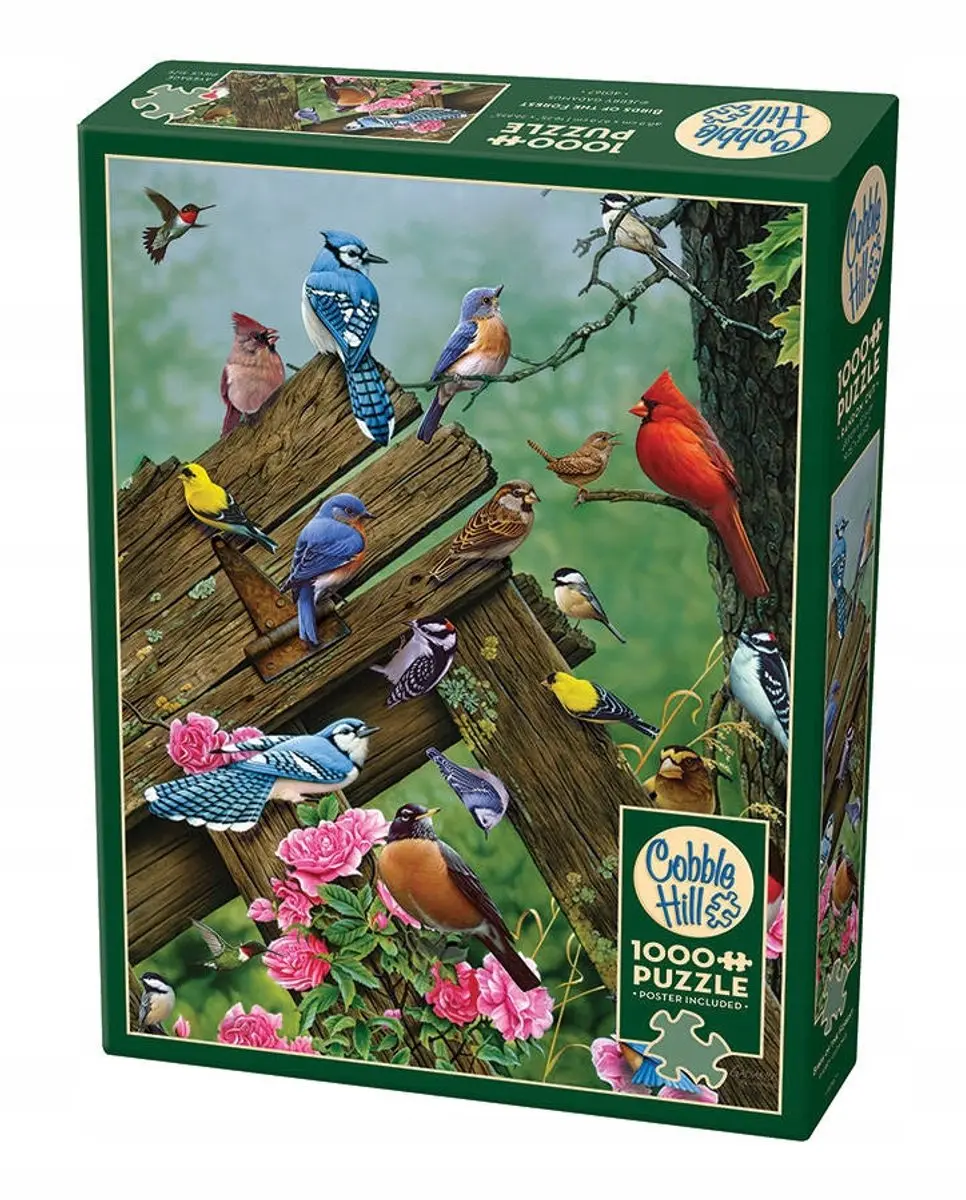 Cobble Hill Puzzel 1000 Stukken: Bosvogels en Bloemen