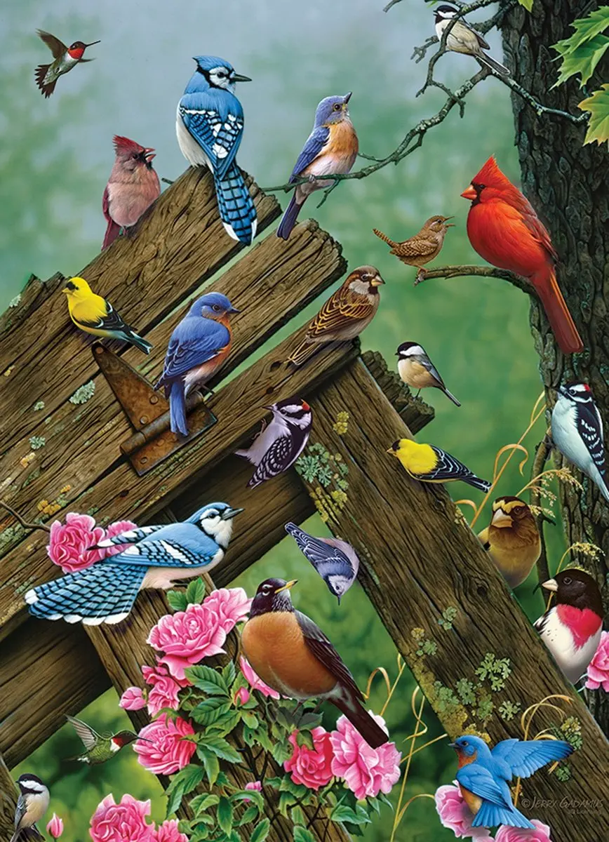 Cobble Hill Bosvogels en Bloemen Puzzel 1000 Stuks - Multi - afbeelding 3 van 5