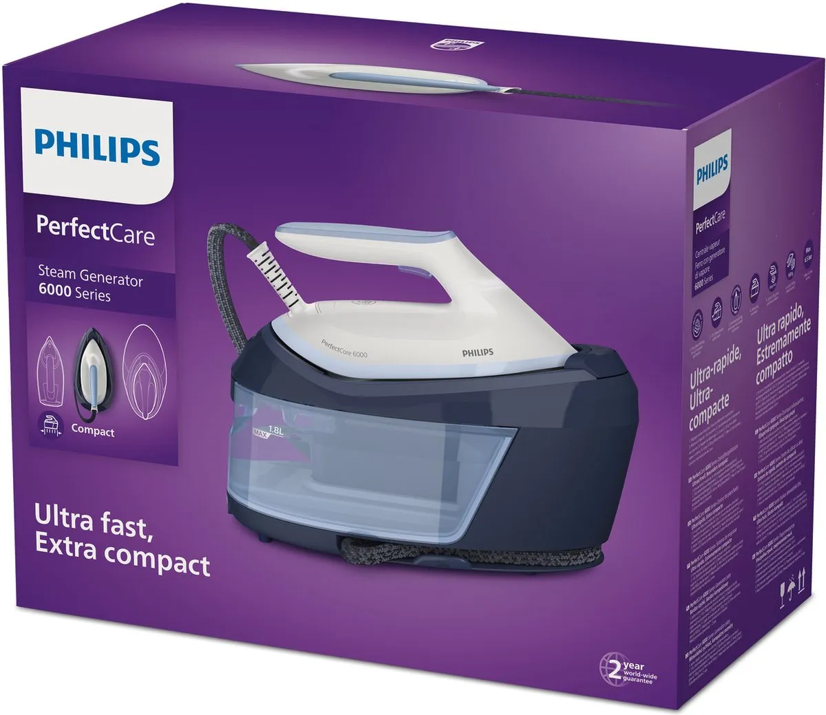 Philips PerfectCare 6000 PSG6026/20 Stoomgenerator - 1,8L - Blauw/Wit - afbeelding 6 van 6