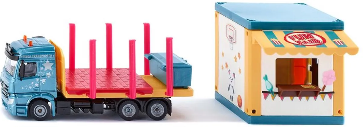SIKU 3562 Vrachtwagen Prefab Huis Transport 1:50 - Multikleur