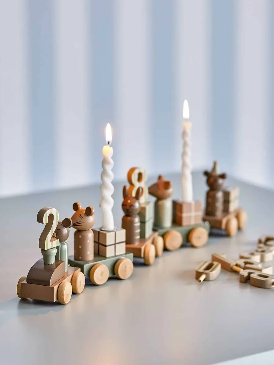 Bloomingville Verjaardagsdecoratie Trein Junaid - Groen - afbeelding 4 van 4