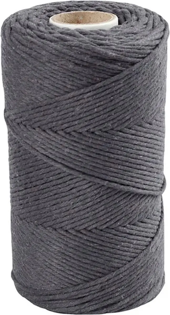 Creativ Company Macramékoord 2mm - 198m Grijs - afbeelding 2 van 4