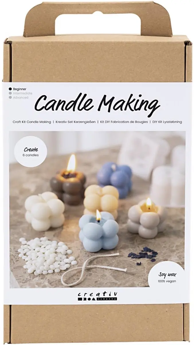 Creativ Company CC Hobbyset Kaarsen Maken 6x Bubble Sojakaars