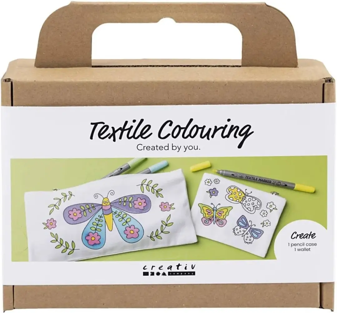 Creativ Company Mini Hobbyset Textiel Decoreren Vlinders Pastelkleuren