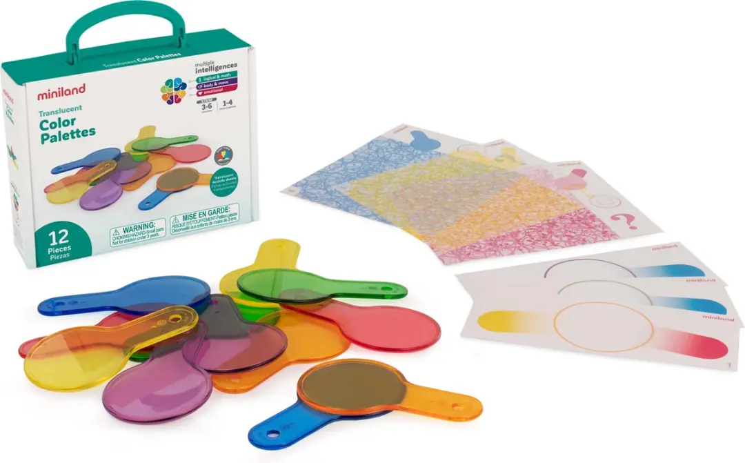 ML Transparant: PALETTENSPEL 14cm, doorzichtig, geschikt voor lightpad, 12  pale