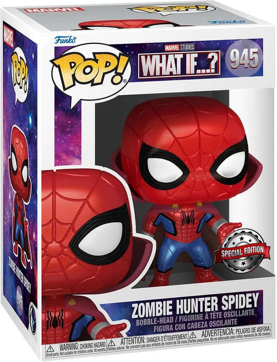 Funko Pop! Spidey Zombie Hunter Marvel What If...? Metallic #945
