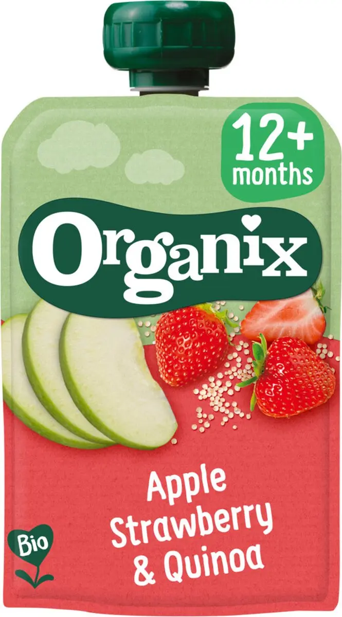 Organix Knijpfruit Appel-Aardbei-Quinoa 100g
