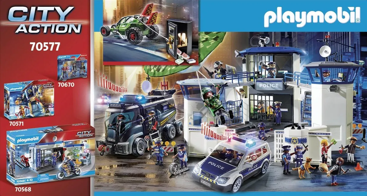 Playmobil City Action Politiekart 70577 - Achtervolging Kluisrover - Multicolor