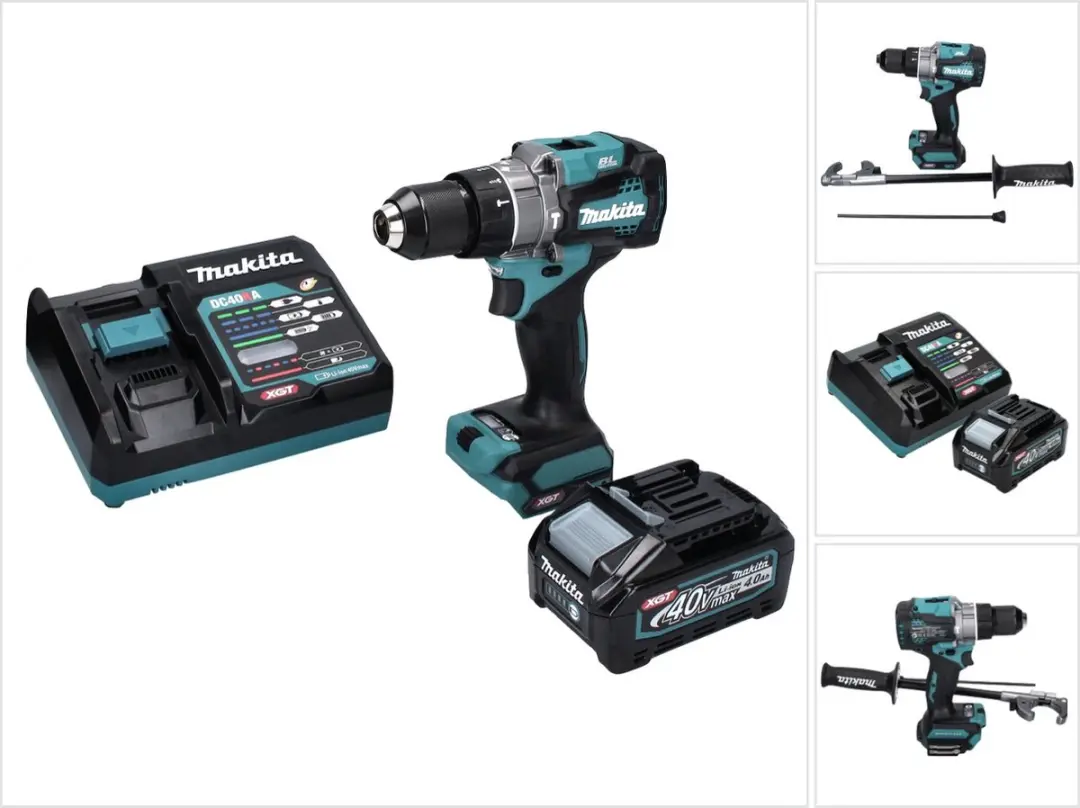 Makita HP 001 GM1 accu-slagboormachine 40 V max. 140 Nm XGT Brushless + 1x accu