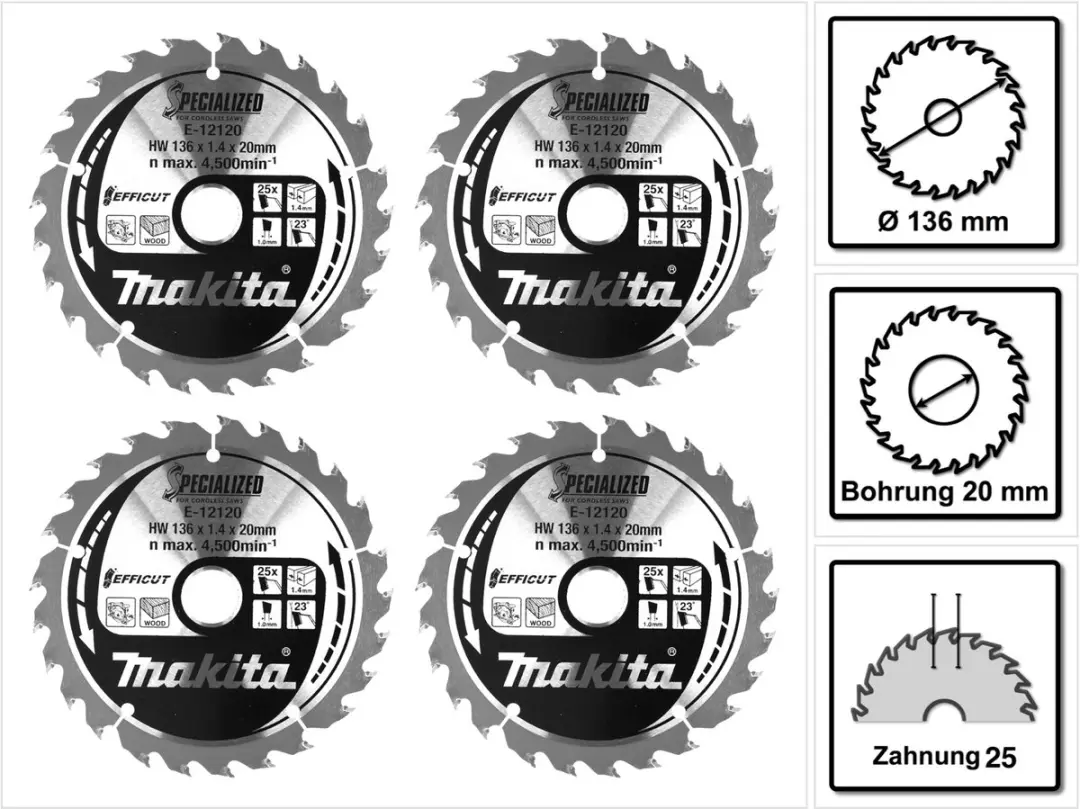 Makita CCM13625E Zaagblad 136x1,4x20mm