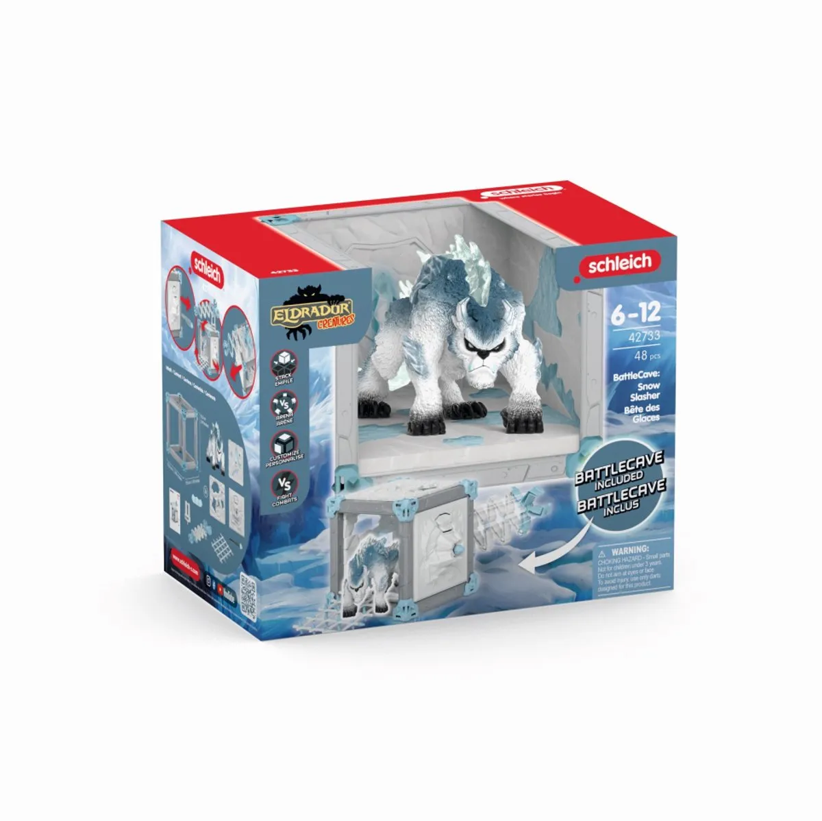 Schleich Eldrador Creatures BattleCave Sneeuw Kliever 42733 - Wit/Blauw