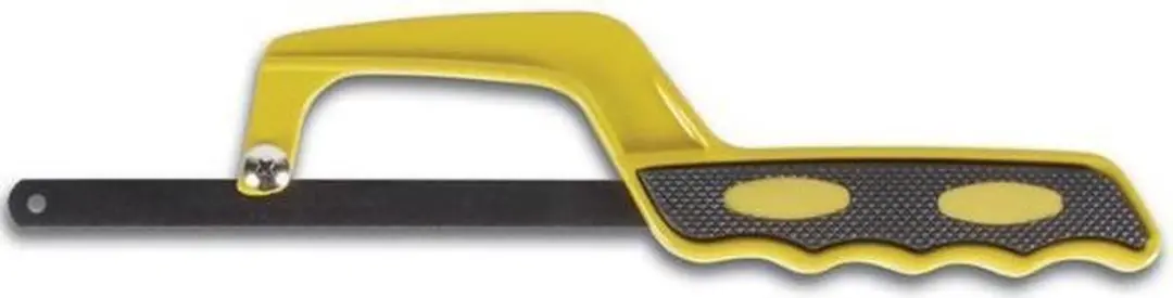 Toolland Mini metaalzaag/ijzerzaag, softgrip handgreep, met vervangbaar zaagblad