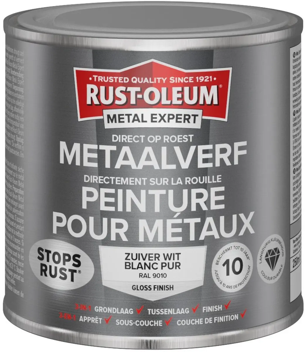 Rust-Oleum Metal Expert Direct Op Roest Metaal Verf 250ml
