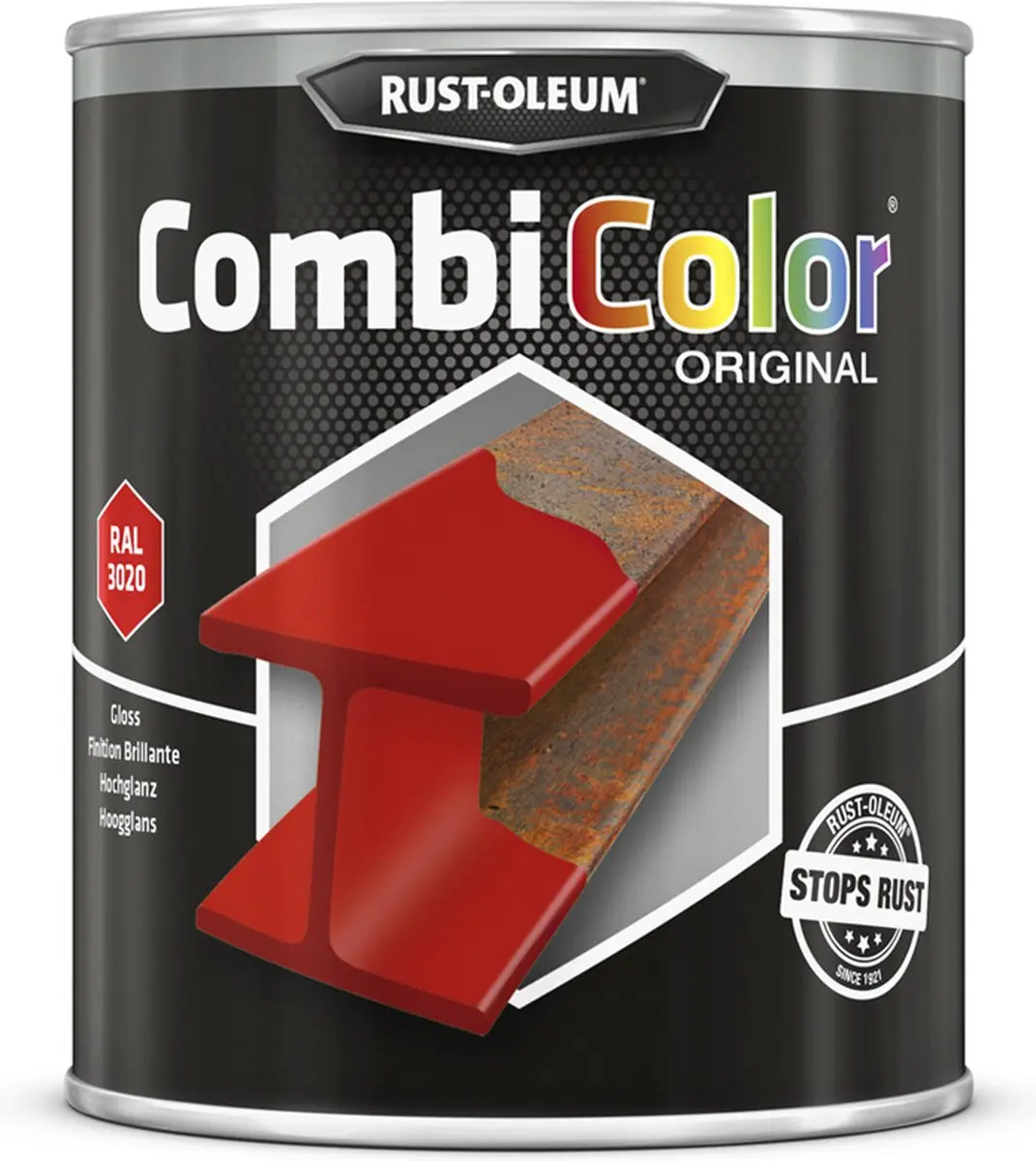 Rust-oleum Combicolor Hoogglans Verkeersrood  3020 2,5 Liter