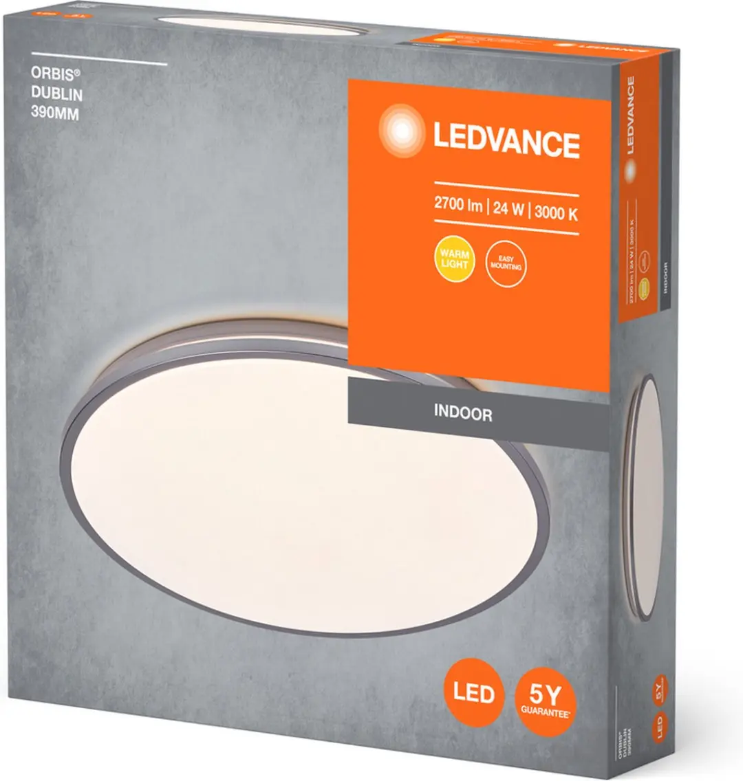 LEDVANCE Orbis Dublin Plafondlamp 24W - Zilver - afbeelding 4 van 5