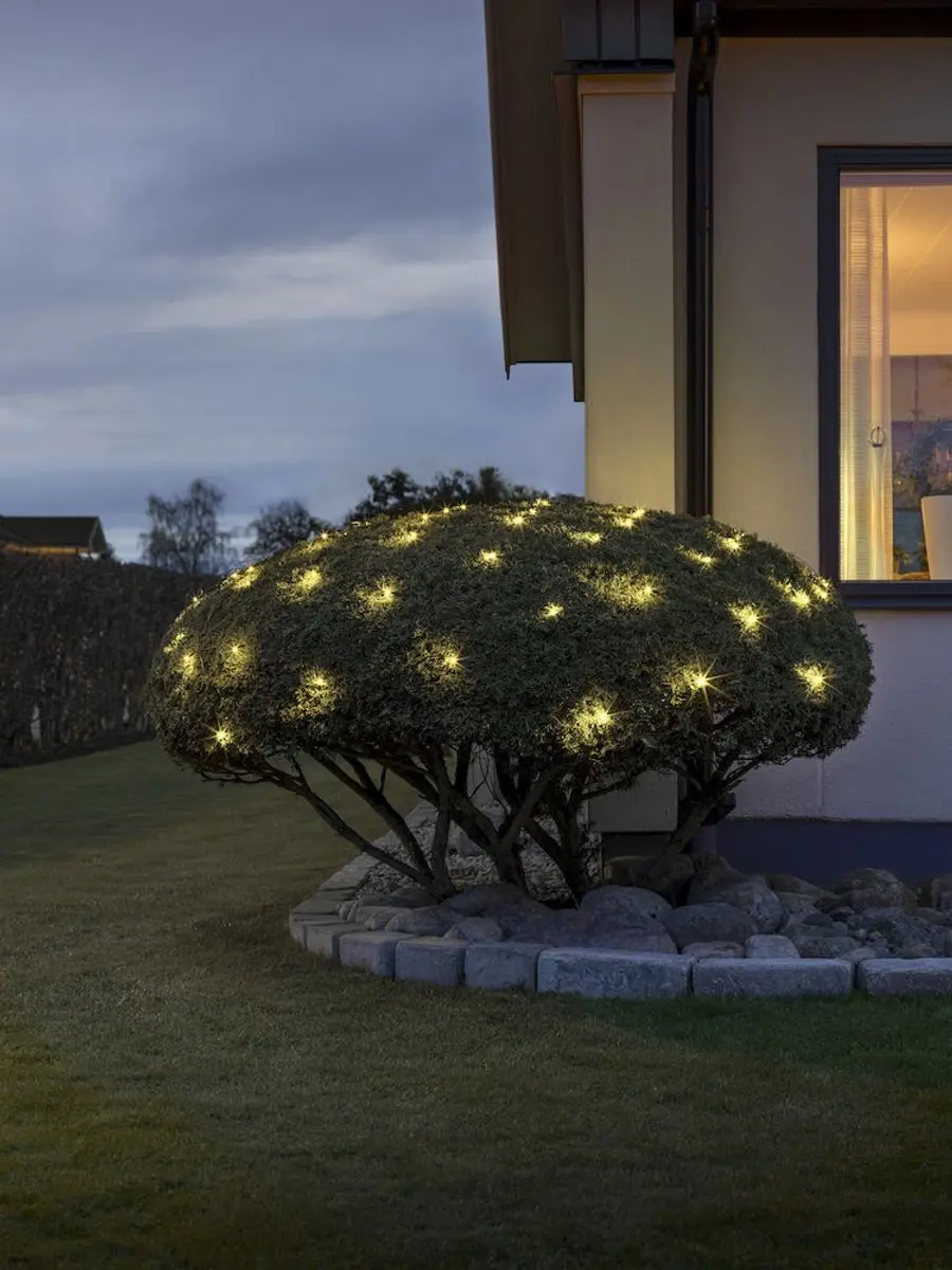 Konstsmide Lichtnet Buiten 64 LEDs 2m - Warm wit - afbeelding 5 van 6
