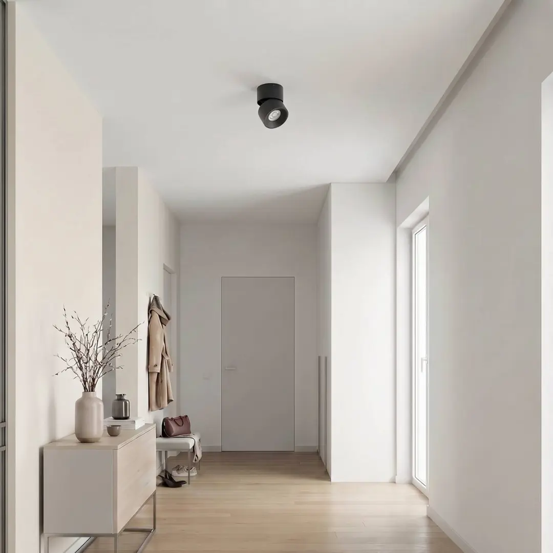 PRIOS Downlight 1 Licht GU10 10W - Zwart - afbeelding 4 van 6