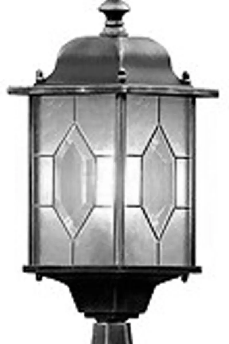 Konstsmide Milano Sokkellamp 51cm - E27 - Zwart/Zilver - afbeelding 6 van 6