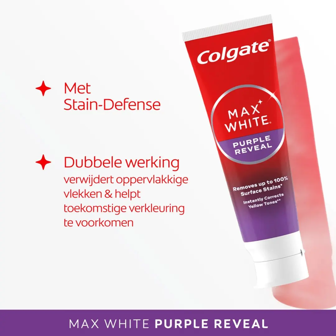 Colgate Max White Purple Reveal Tandpasta 12x75ml