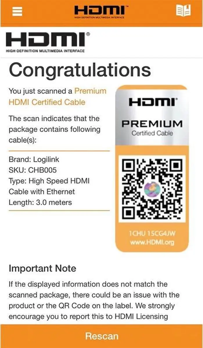 Logilink CHB005 HDMI Kabel 3m - Type A - Zwart - afbeelding 5 van 6