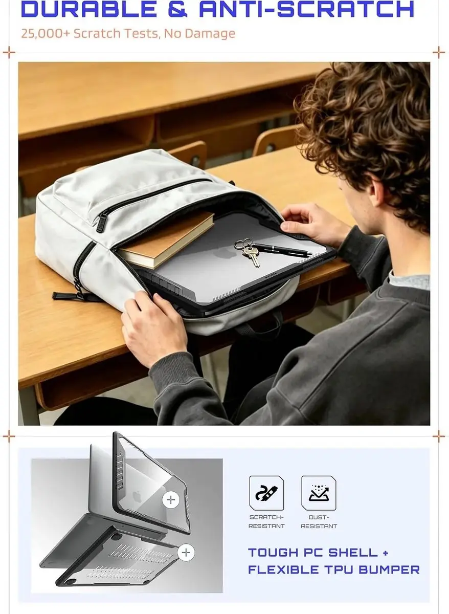 Supcase Unicorn Beetle Hoesje MacBook Neo 13" - 15058 - Zwart/Transparant - afbeelding 6 van 6