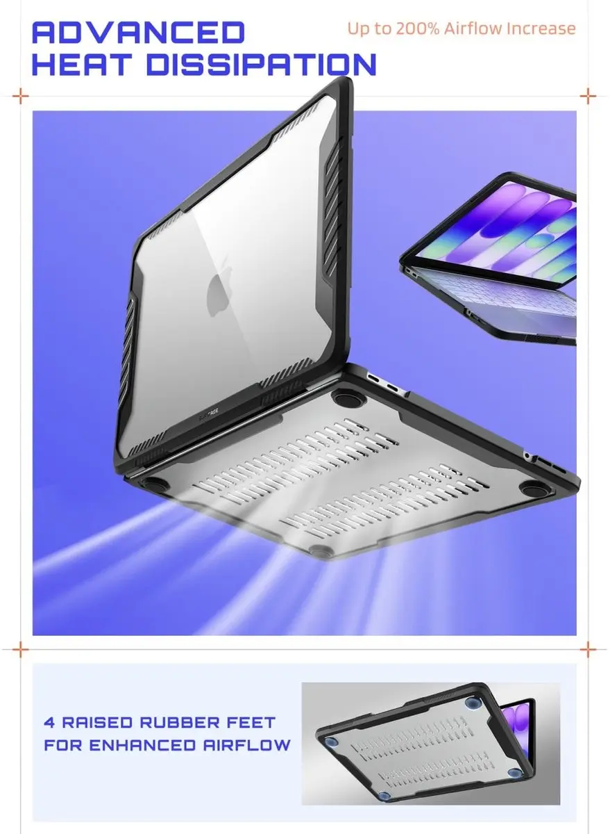 Supcase Unicorn Beetle Hoesje MacBook Neo 13" - 15058 - Zwart/Transparant