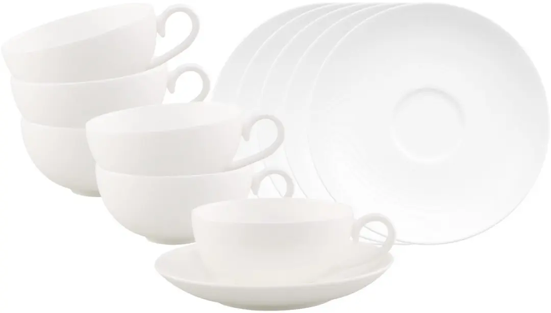 Teetassen mit Untertassen Royal 120 ml Set van 6