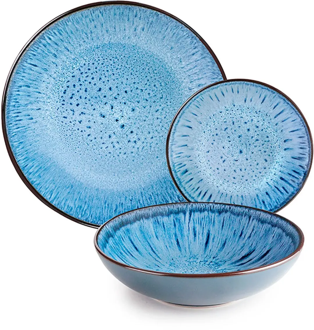 Ibili Normandia Servies 12 Stukken Blauw