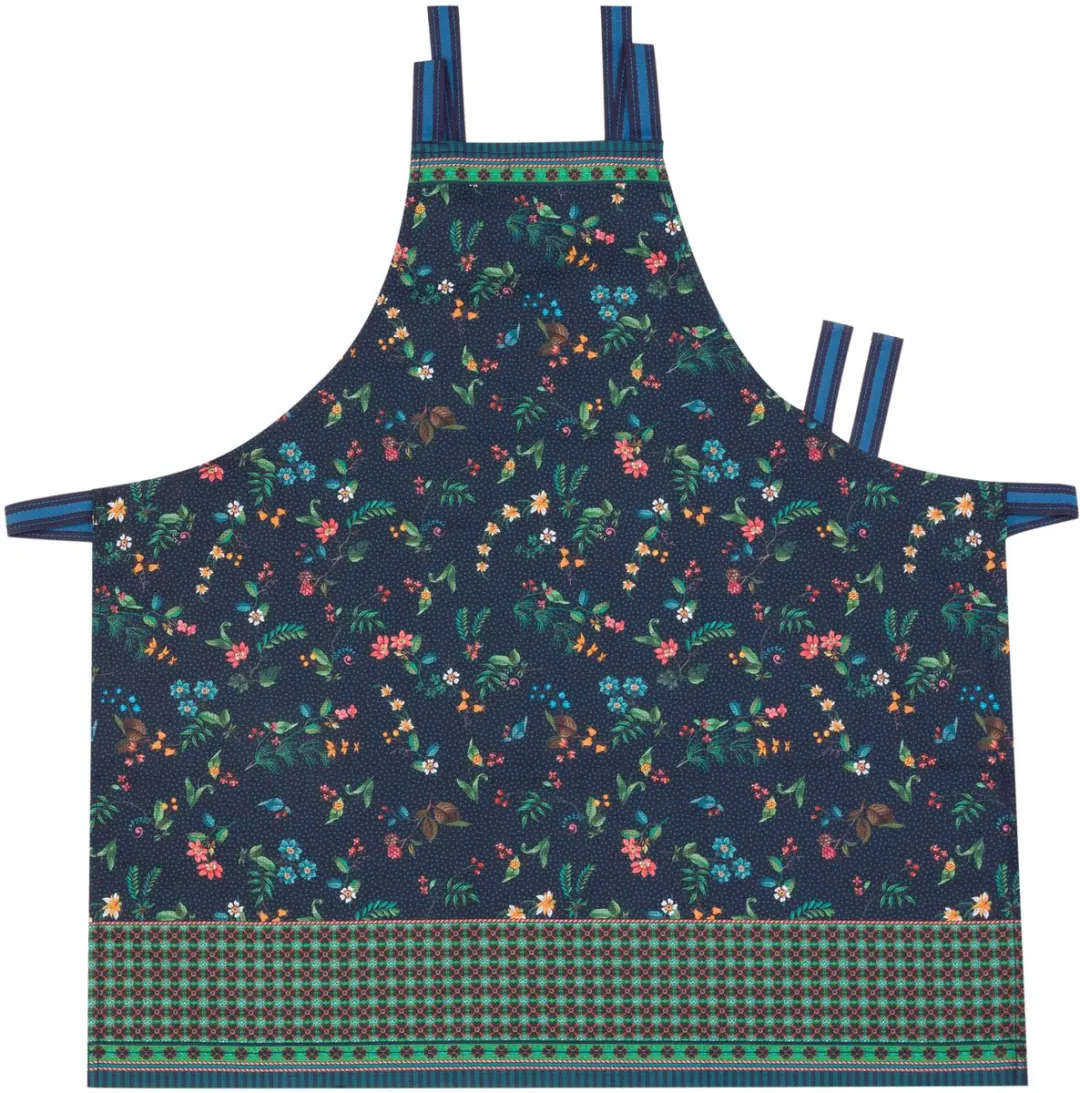 Schort katoen donkerblauw met herfst illustratie Pip Studio