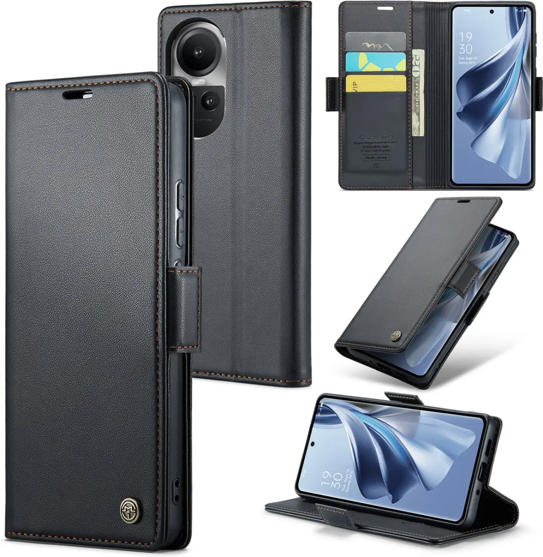 CaseMe Wallet Case met RFID Bescherming en Magneetsluiting voor OPPO Reno 10 5G