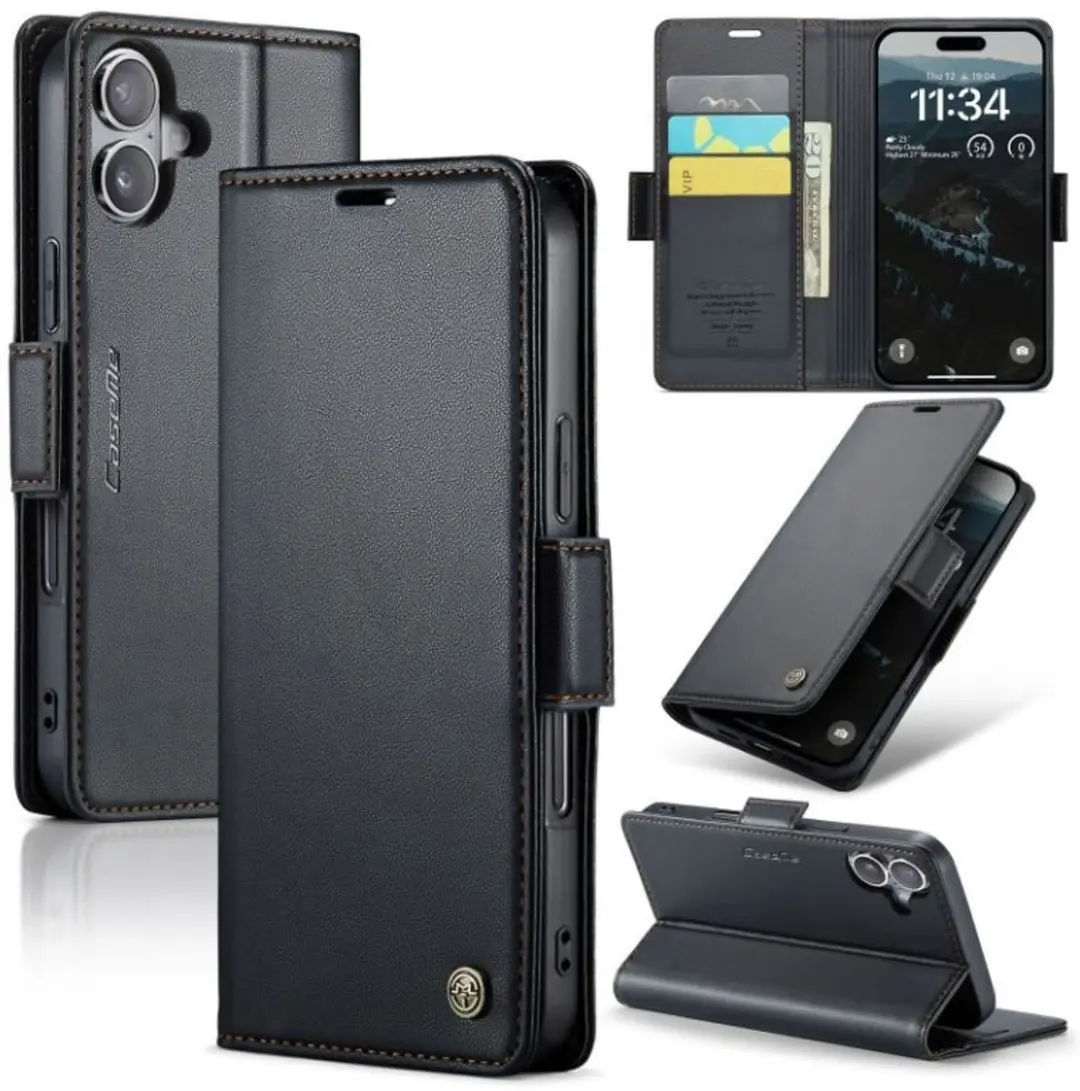 CaseMe Wallet Case met RFID Bescherming Kaarthouder en Magneetsluiting voorApple