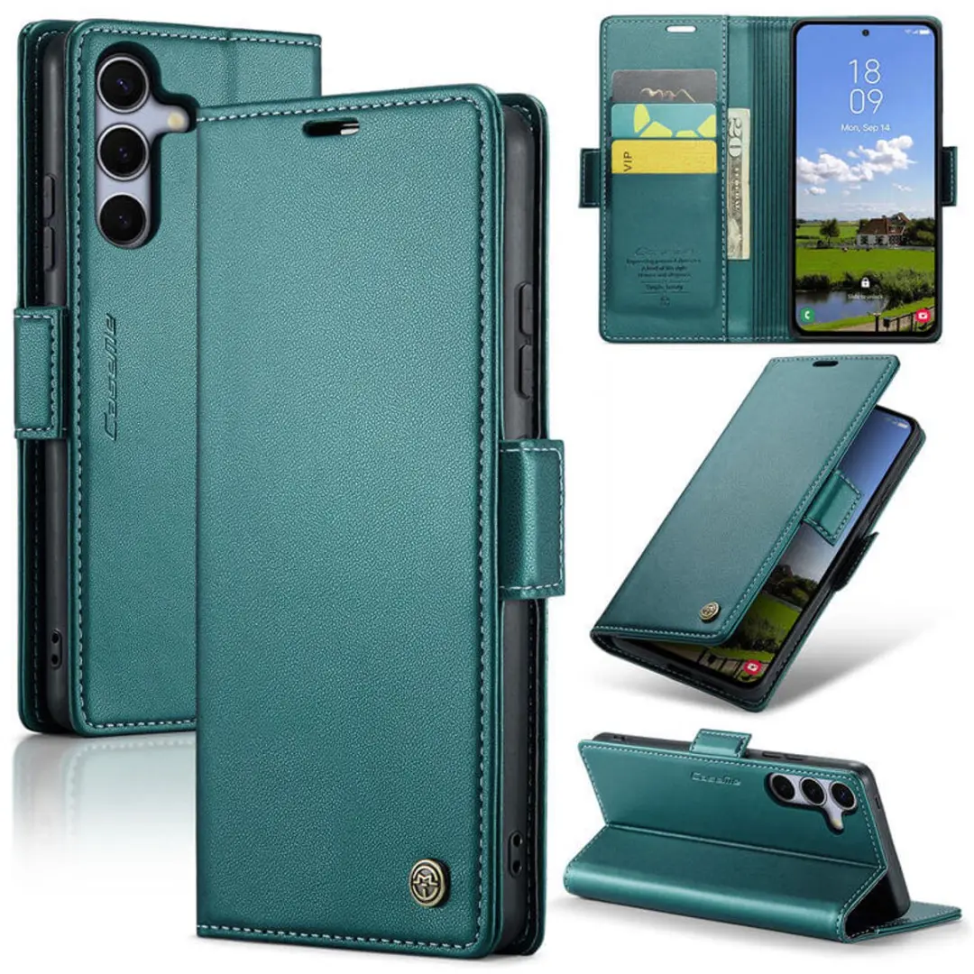 CaseMe Wallet Case met RFID Bescherming en Magneetsluiting voor Galaxy S25 / S24