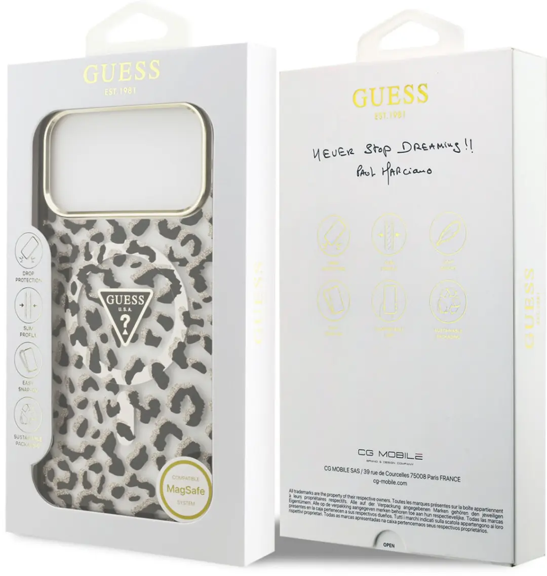 Guess Hoesje iPhone 16 Pro Max - Leopard Glitter - Zwart - 3666339655310 - afbeelding 6 van 6