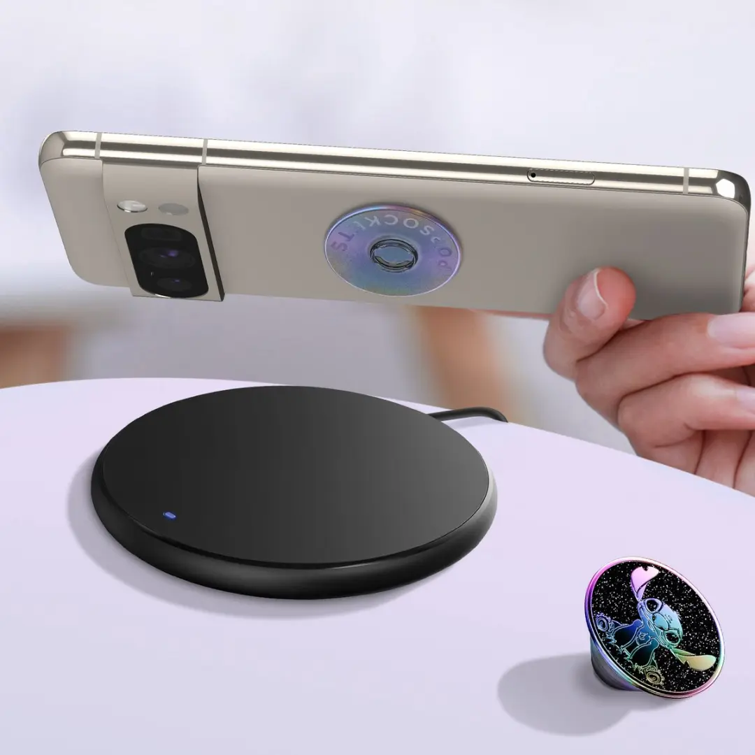 PopSockets Stitch Emaille Oil Slick 113010 Telefoonhouder - Paars - afbeelding 6 van 6
