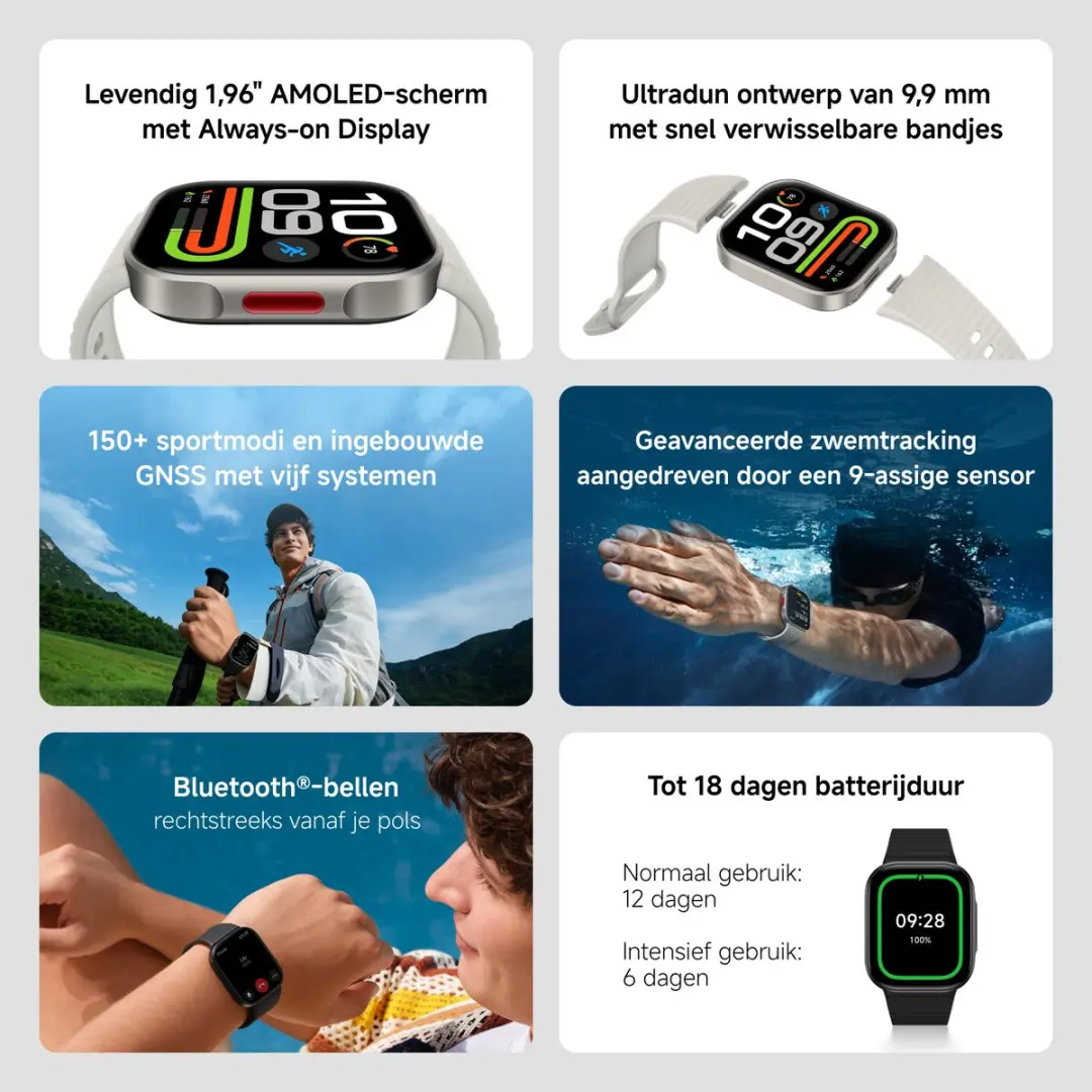 Xiaomi Redmi Watch 6 Lite 1,96" AMOLED - 150+ Sportmodi - Zwart